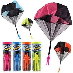 4PCS Children's Set Tangle Parachute Figures Hand Throw Soldiers Square‎ Outdoor